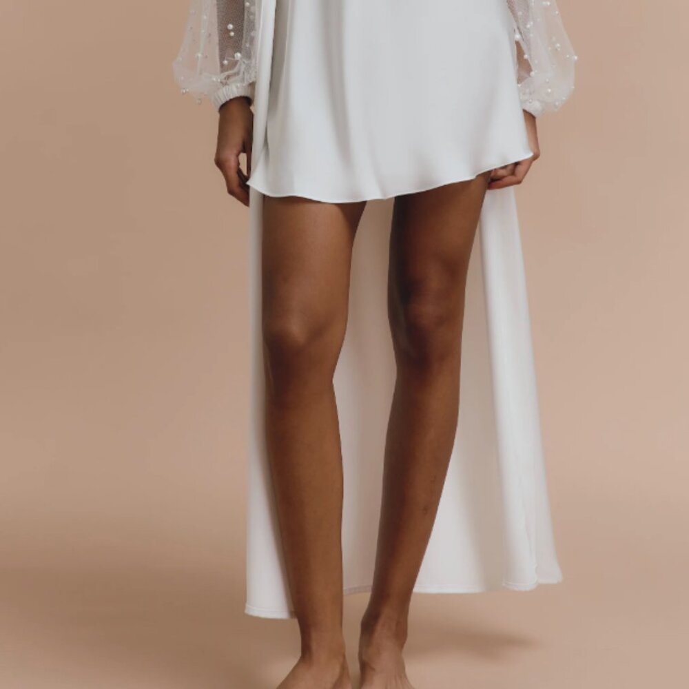 White Bridal Robe - Picture 2 of 4